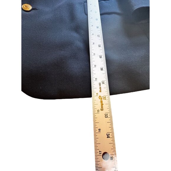 Vintage Wimbledon Of England Mens Navy Blazer 46R Wool Blend Suit Jacket Classic - Picture 8 of 11